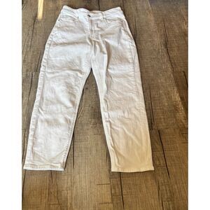 American Eagle White Jeans Women’s 6 Short High Rise Stretch Straight Pants